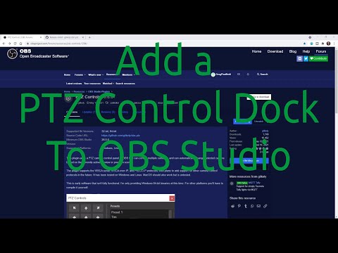 ADD A PTZ Control Dock to OBS Studio